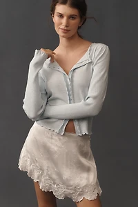 By Anthropologie Puff-Sleeve Buttondown Top