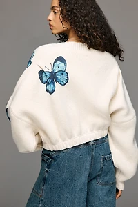 Pilcro Long-Sleeve Crew-Neck Butterfly Sleeve Pullover