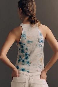 Pilcro Cotton Linen Halter Sweater Tank