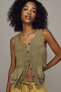 By Anthropologie Pointelle Sweater Tank