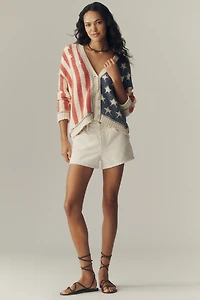 Pilcro Oversized Stars & Stripes Cardigan
