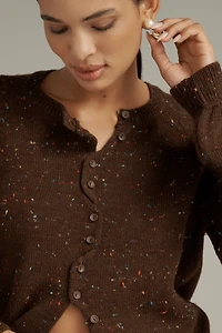 Maeve Scallop Placket Cardigan Sweater