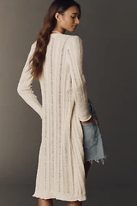 Pilcro Cotton Long-Sleeve Crew-Neck Duster