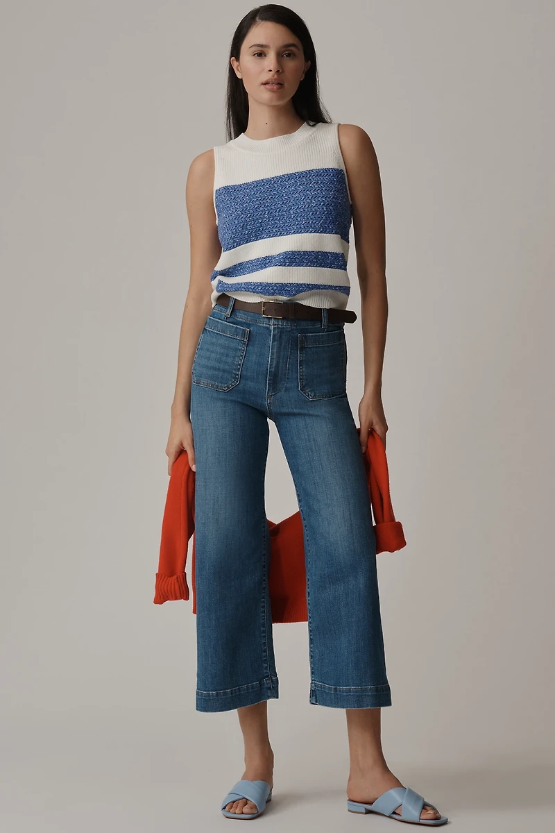 Central Park West Crew-Neck Striped Sweater Tank