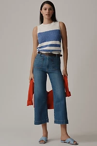 Central Park West Crew-Neck Striped Sweater Tank