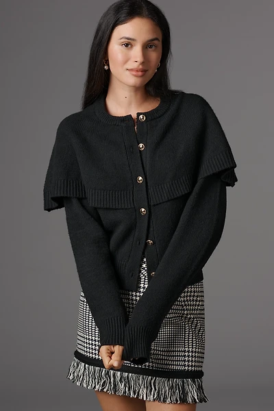 Sanctuary Crew-Neck Cape Cardigan Sweater