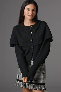 Sanctuary Crew-Neck Cape Cardigan Sweater
