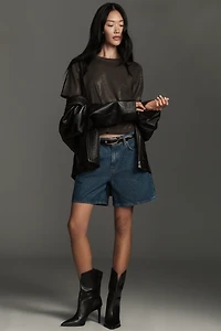 Sanctuary Short-Sleeve Sparkle Sequin Sweater