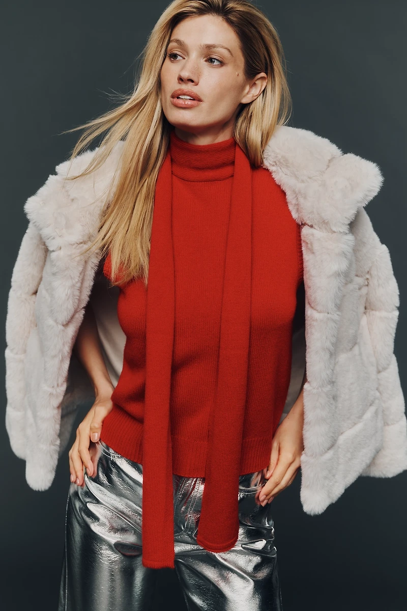 Sanctuary Cashmere Blend Scarf Sweater Tank