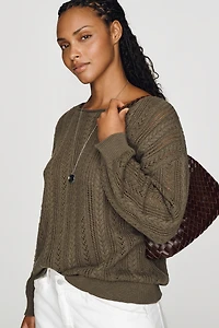 Sanctuary 100% Cotton Pointelle Sweater