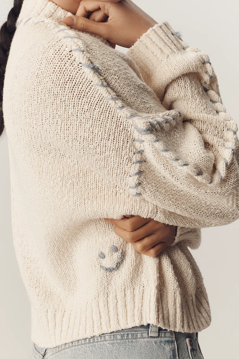 Kerri Rosenthal Sienna Whipstitch Cardigan Sweater