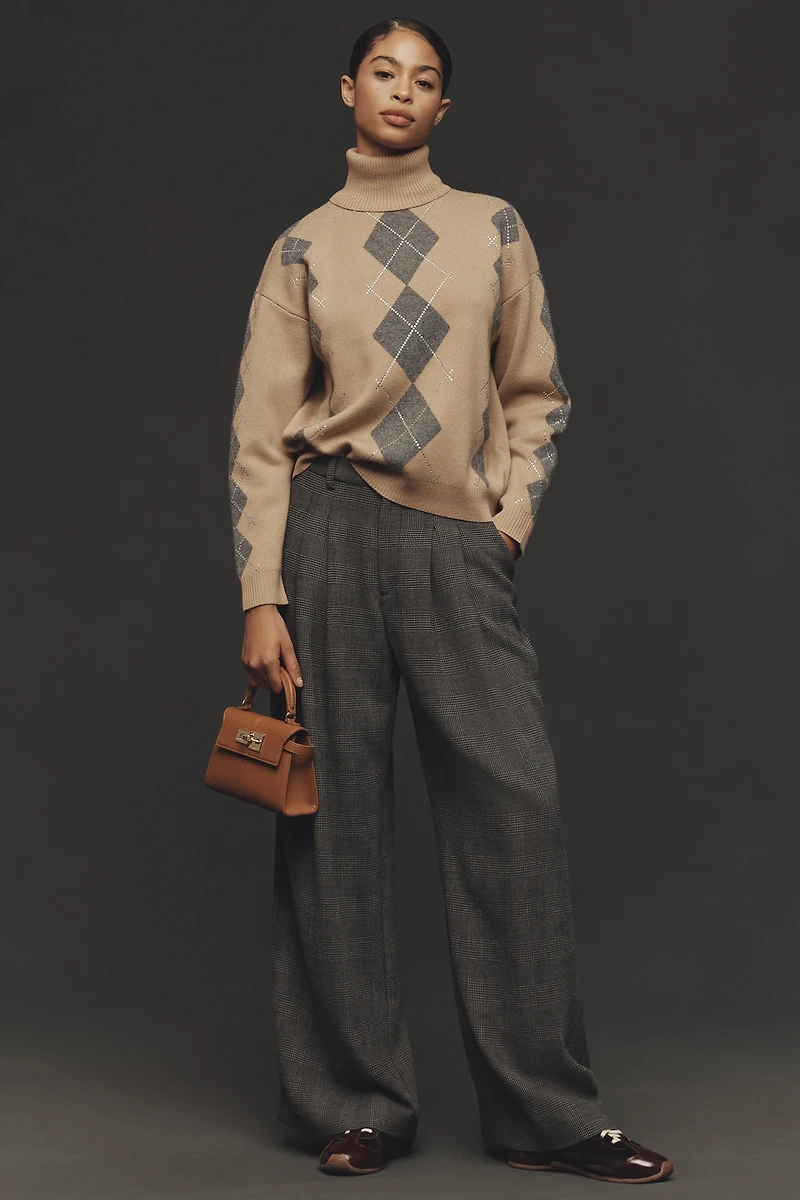 Retrofete Alberte Wool Cashmere Argyle Sweater