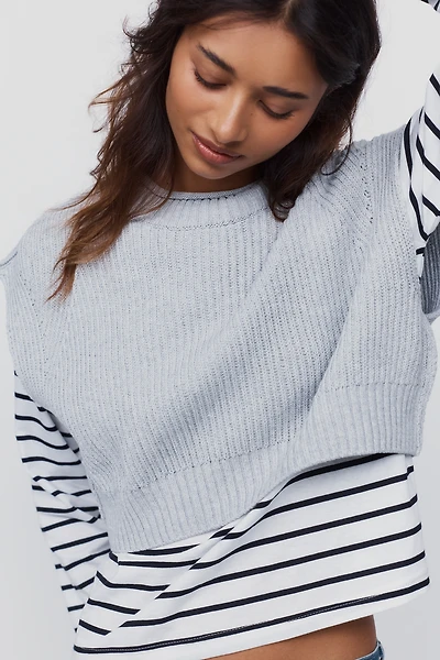Pilcro Roll Neck Twofer Top