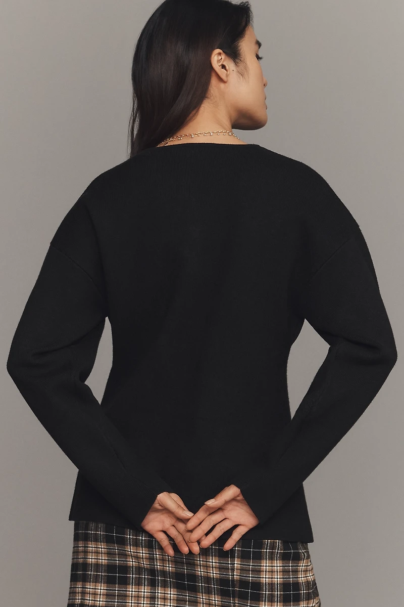 Good American Exaggerated Cardigan Sweater