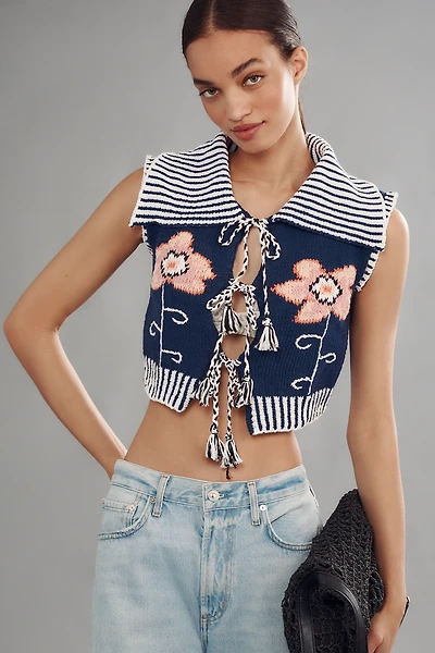 Mandinga Beach Collared Sweater Vest