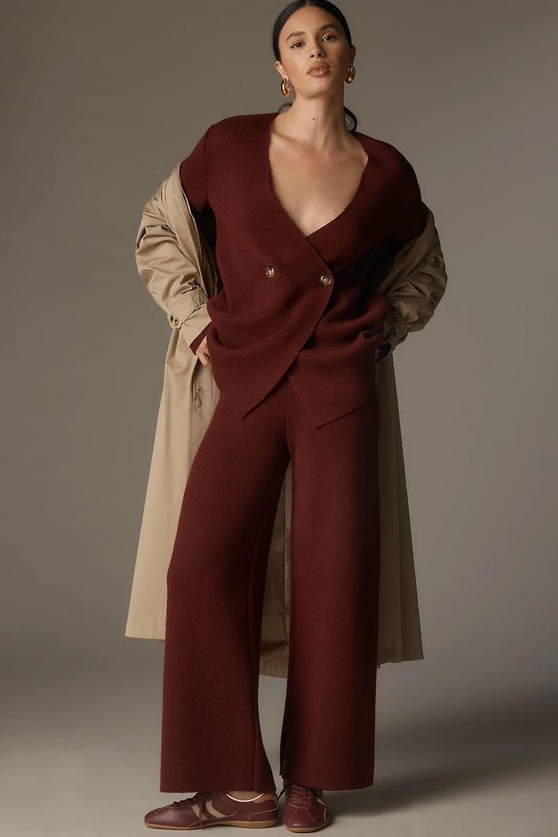 SER.O.YA Tundra V-Neck Double-Breasted Sweater