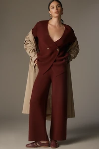 SER.O.YA Tundra V-Neck Double-Breasted Sweater