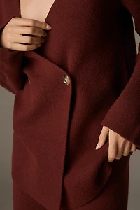 SER.O.YA Tundra V-Neck Double-Breasted Sweater