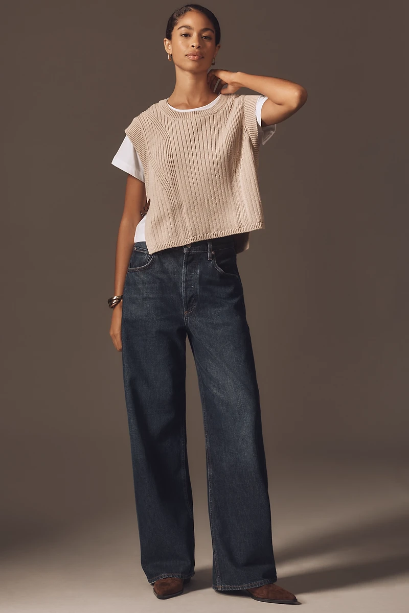 Pilcro Side Buckle Twofer Sweater Tee