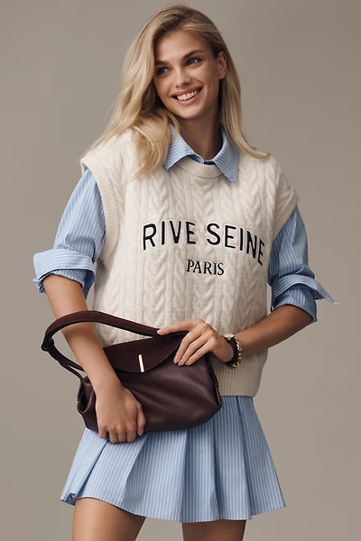 Maeve Graphic Cable-Knit Sweater Vest