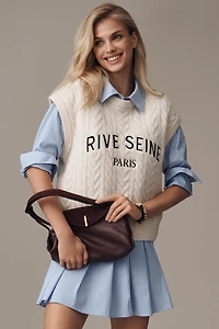 Maeve Graphic Cable-Knit Sweater Vest