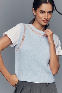Pilcro Twofer Zig-Zag Sweater Vest