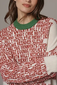 Pilcro Crew-Neck Holiday Graphic Sweatshirt