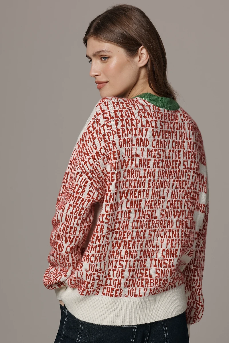 Pilcro Crew-Neck Holiday Graphic Sweatshirt