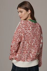 Pilcro Crew-Neck Holiday Graphic Sweatshirt