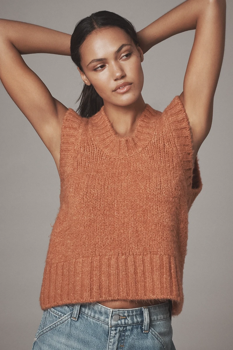 Pilcro Short-Sleeve Twofer Sweater