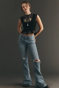 By Anthropologie Sleeveless Crew-Neck Compact Layered Sweater Tank