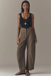 By Anthropologie Sleeveless V-Neck Cropped Sweater Tank