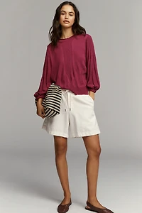 By Anthropologie Balloon Sleeve Swing Sweater