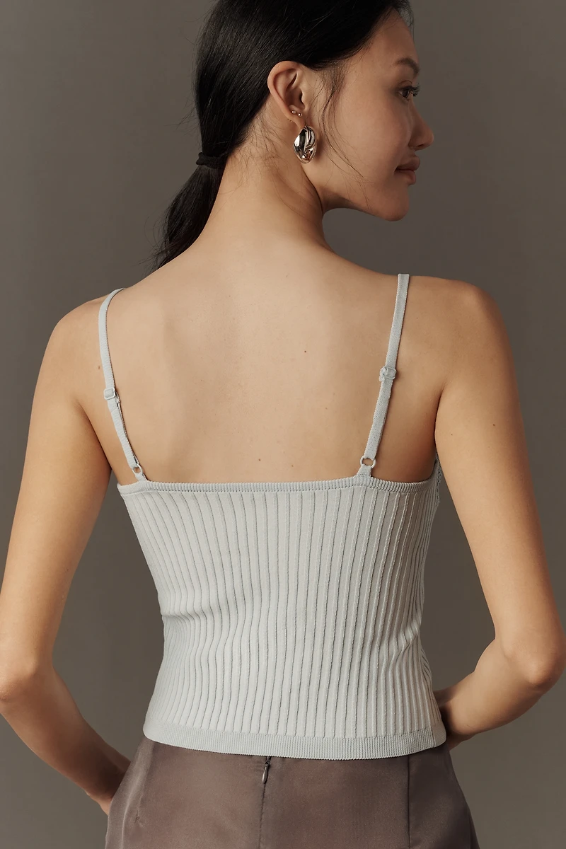 By Anthropologie Femme Lace Sweater Tank