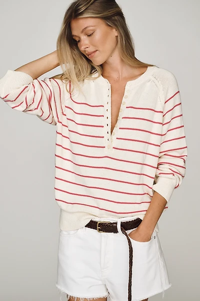 Pilcro 100% Cotton Henley Top