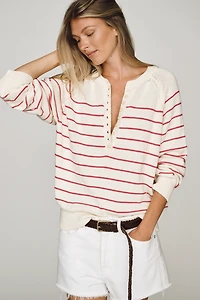 Pilcro 100% Cotton Henley Top