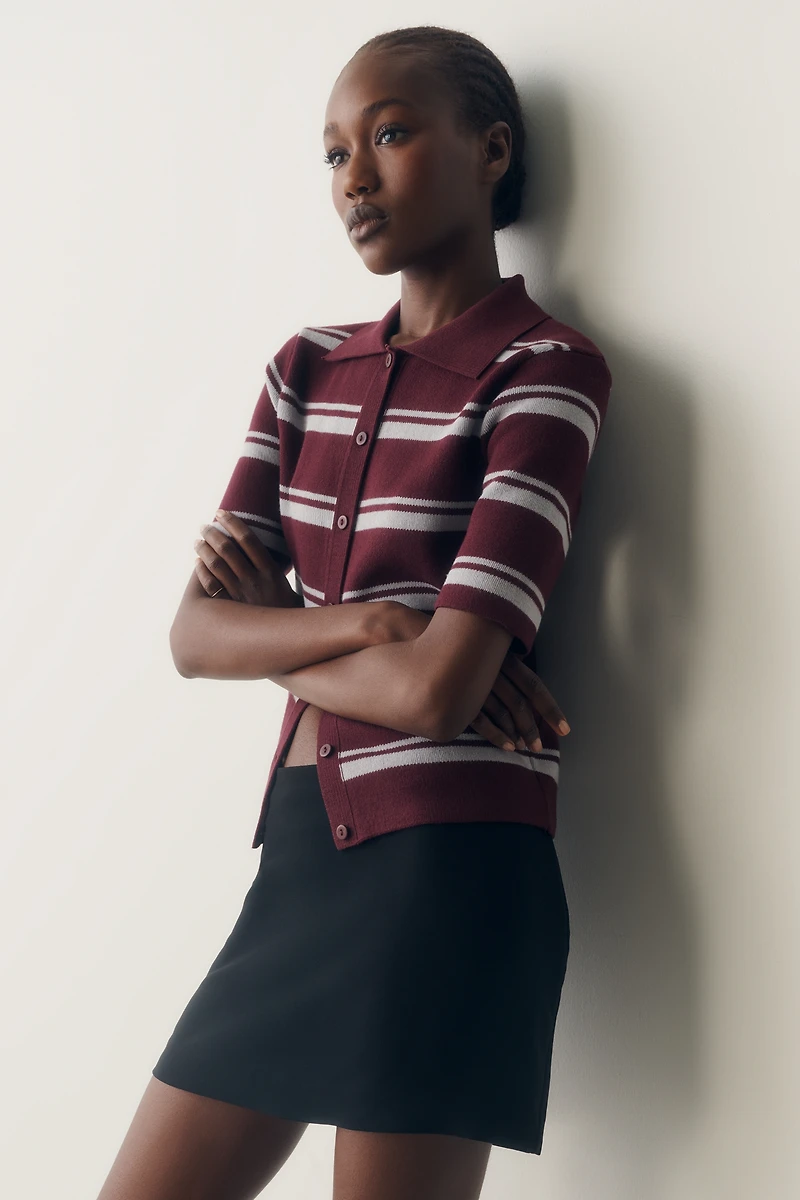 Maeve 100% Cotton Polo Sweater