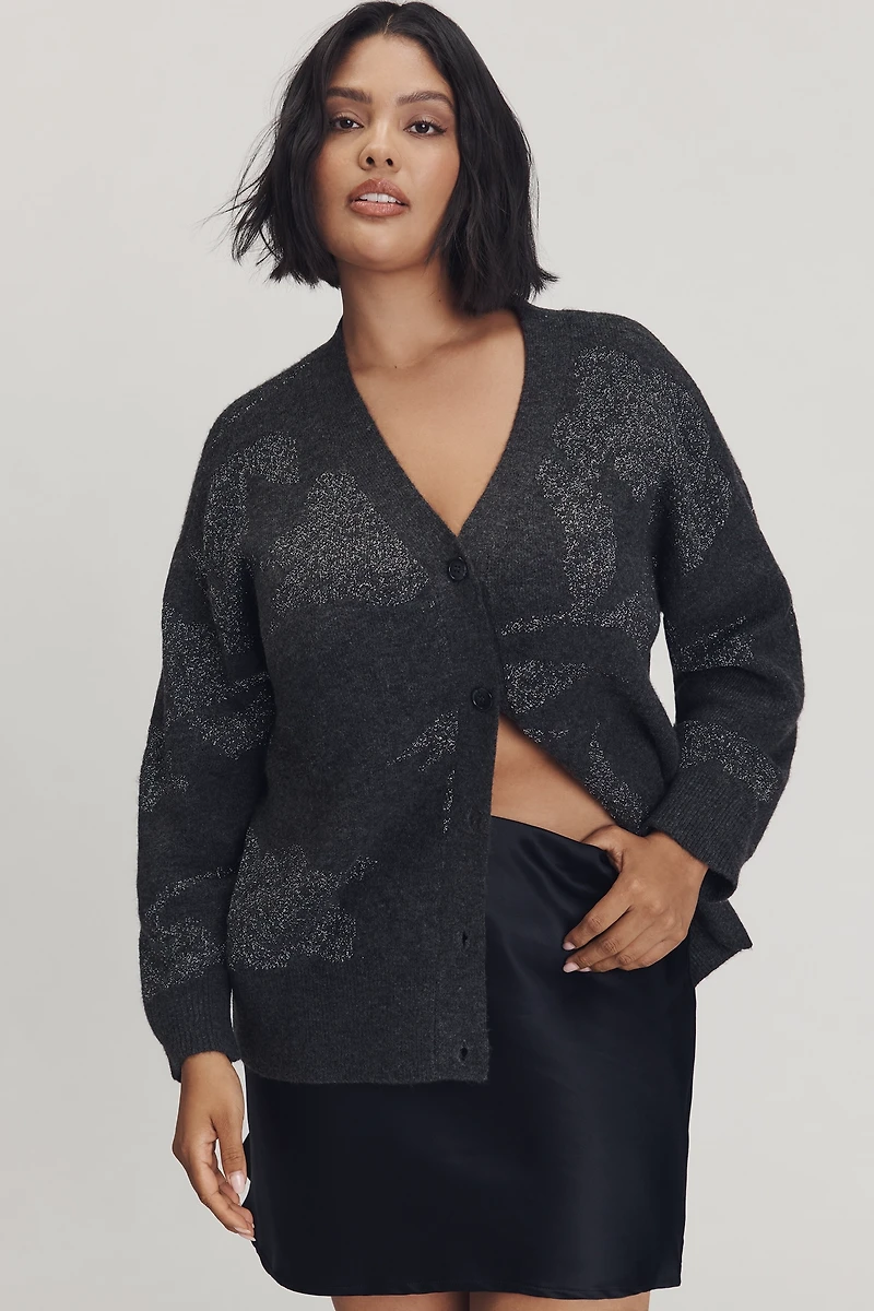 Eloquii Plus Intarsia Cardigan Sweater