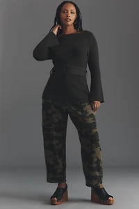 Eloquii Plus Long-Sleeve Belted Top