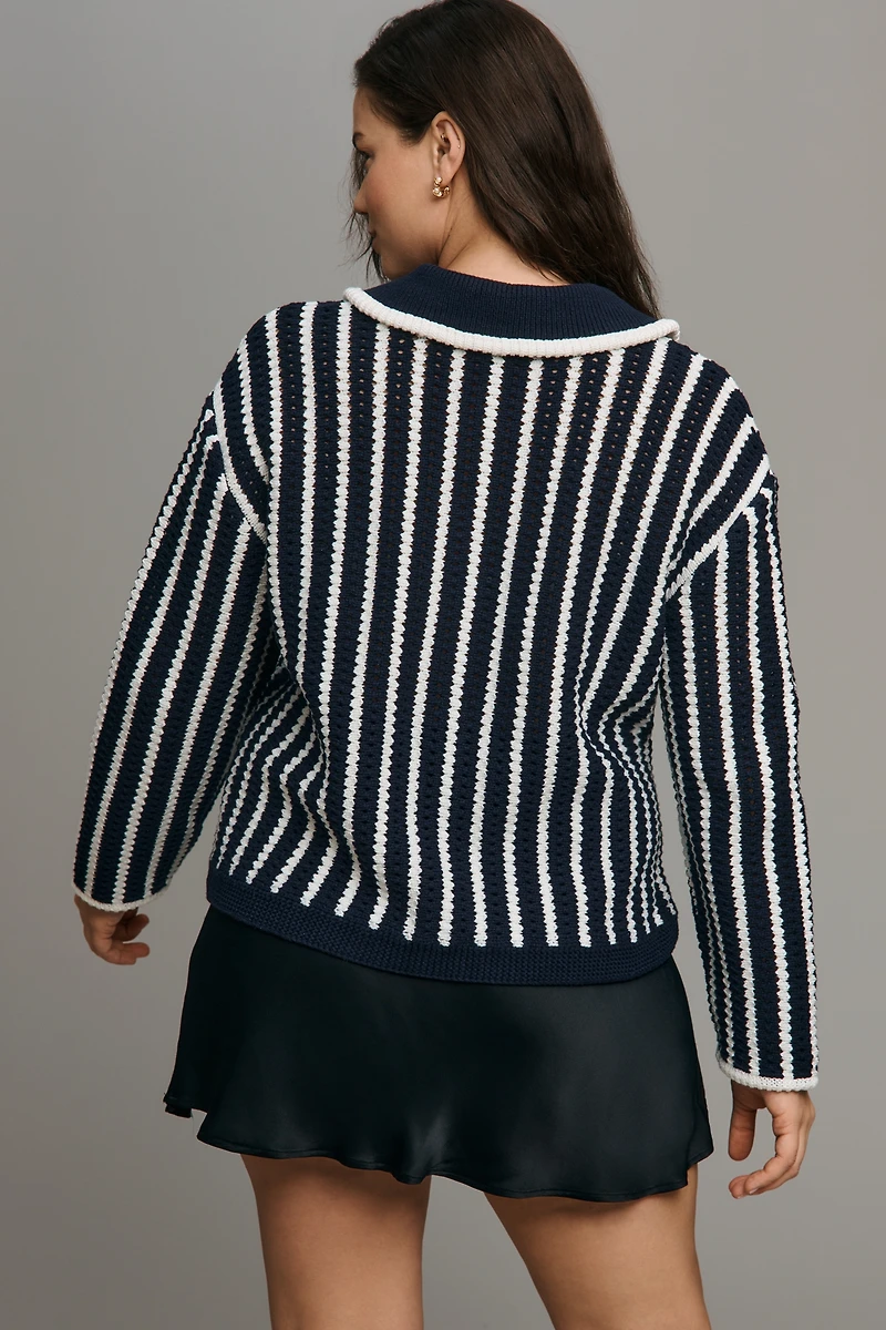 Eloquii Plus Collared Cardigan Sweater