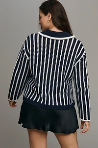 Eloquii Plus Collared Cardigan Sweater