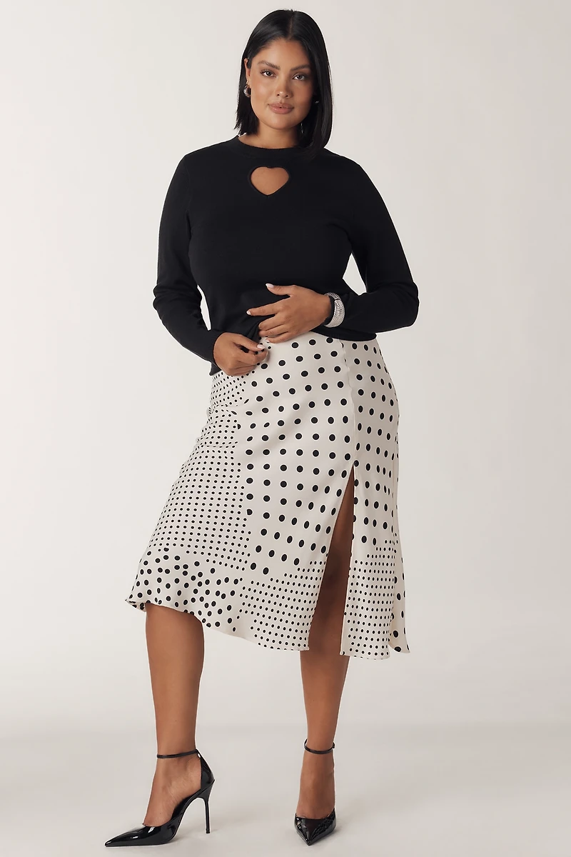 Eloquii Heart Cutout Sweater