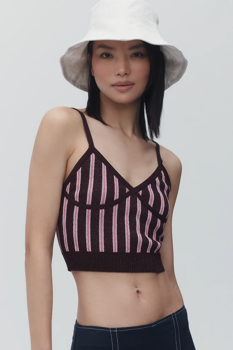Baum und Pferdgarten Cypre Sleeveless V-Neck Crop Shine Tank