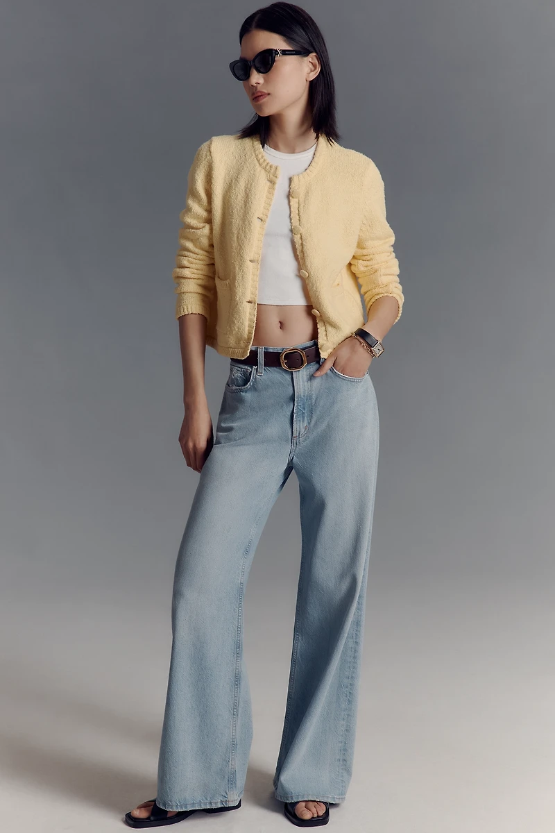Michael Stars Opaline Crew-Neck Cardigan Sweater