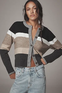 Michael Stars Fiona Stripe Cardigan Sweater
