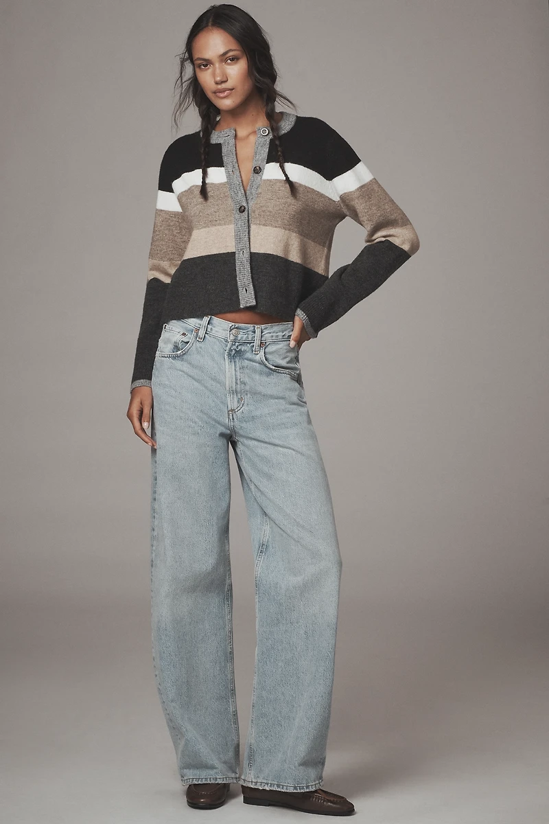 Michael Stars Fiona Stripe Cardigan Sweater