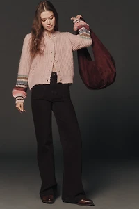 Michael Stars Lumi Stripe Sleeve Cardigan Sweater