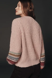 Michael Stars Lumi Stripe Sleeve Cardigan Sweater