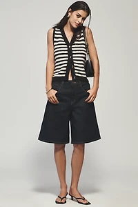 Maeve Button-Front Sweater Tank Top
