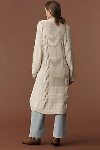 Pilcro Cable-Knit Toggle Duster Cardigan Sweater